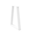 Picioare de masă în formă de V, 2 buc., alb, 60x(72-73,3) cm, oțel - WOODBB2642 Picioare de masă în formă de V, 2 buc., alb, 60x(72-73,3) cm, oțel - WOODBB2642