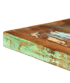 Masă de bucătărie, 160 x 80 x 75 cm, lemn reciclat, cu aspect industrial - WOODBB280