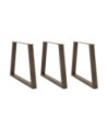 Picioare de masă în formă de V, 3 buc., oțel natural, 80x(72-73,3) cm - WOODBB2644