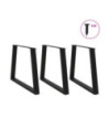 Picioare de masă în formă de V, 3 buc., negru, 90x (72-73,3) cm, oțel - WOODBB2645