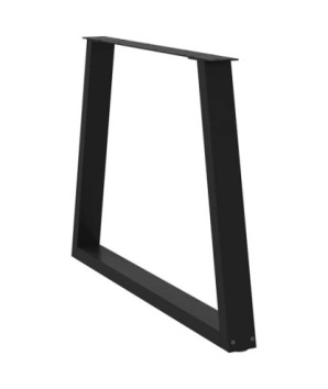 Picioare de masă în formă de V, 3 buc., negru, 90x (72-73,3) cm, oțel - WOODBB2645
