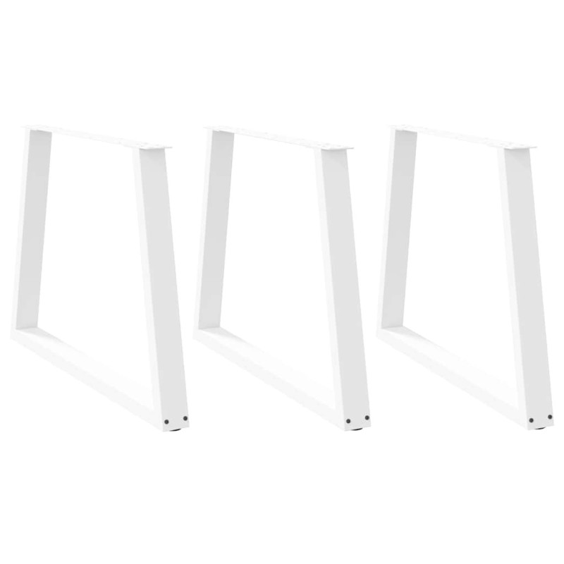 Picioare de masă în formă de V, 3 buc., alb, 90 x (72-73,3) cm, oțel - WOODBB2646