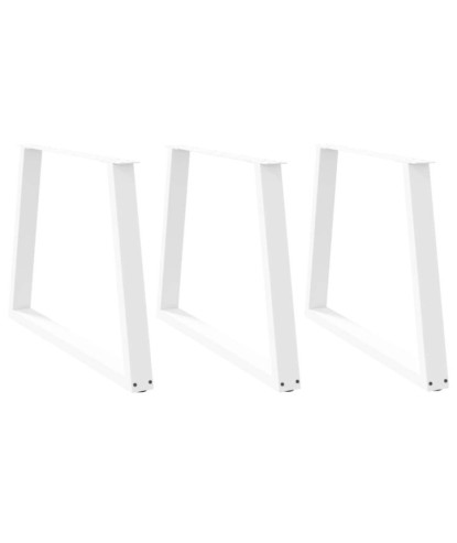 Picioare de masă în formă de V, 3 buc., alb, 90 x (72-73,3) cm, oțel - WOODBB2646