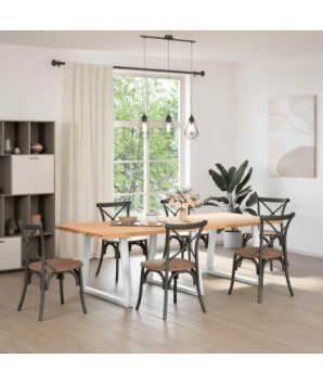 Picioare de masă în formă de V, 3 buc., alb, 90 x (72-73,3) cm, oțel - WOODBB2646