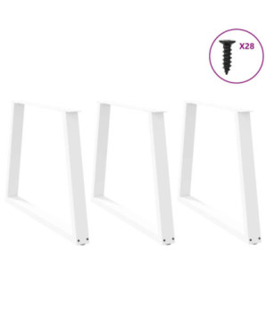 Picioare de masă în formă de V, 3 buc., alb, 90 x (72-73,3) cm, oțel - WOODBB2646