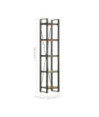 Bibliotecă cu aspect industrial, din lemn masiv reciclat, cu 5 rafturi, 40x30x180 cm, handmade Bibliotecă cu aspect industrial, din lemn masiv reciclat, cu 5 rafturi, 40x30x180 cm, handmade