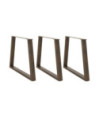 Picioare de masă în formă de V, 3 buc., oțel natural, 90 x (72-73,3) cm - WOODBB2667