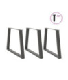 Picioare de masă în formă de V, 3 buc., antracit, 100x(72-73,3) cm, oțel - WOODBB2669