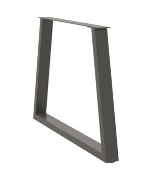 Picioare de masă în formă de V, 3 buc., antracit, 100x(72-73,3) cm, oțel - WOODBB2669