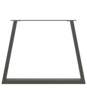 Picioare de masă în formă de V, 3 buc., antracit, 100x(72-73,3) cm, oțel - WOODBB2669