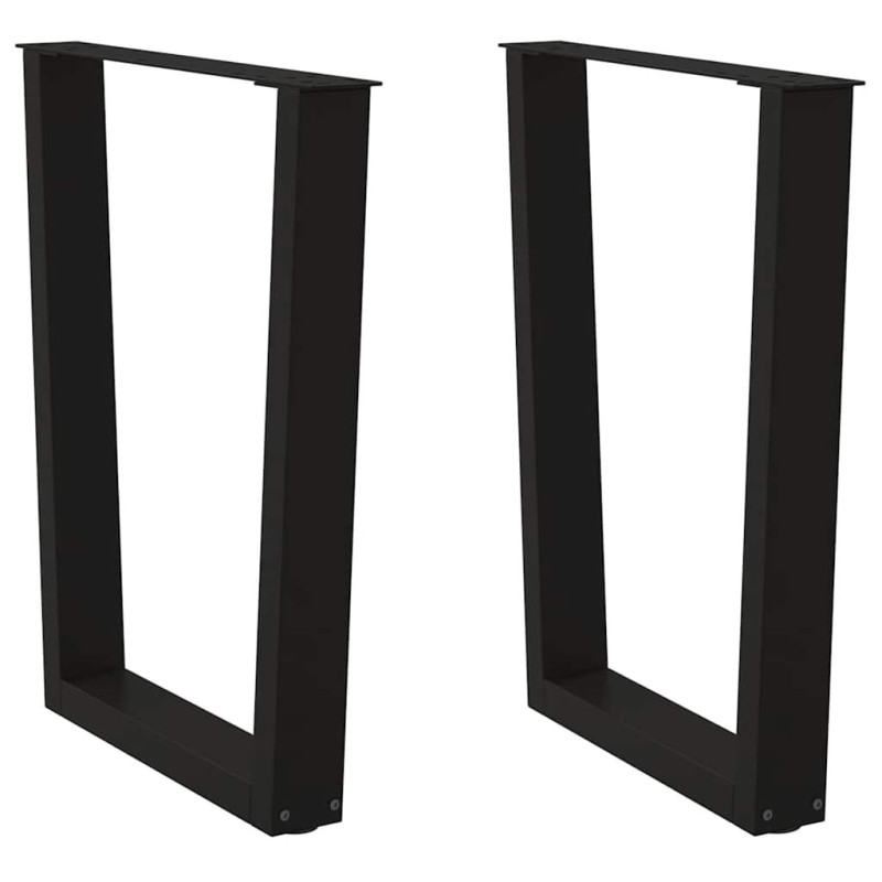 Picioare de masă în formă de V, 2 buc., negru, 60 x (72-73,3) cm, oțel - WOODBB2671