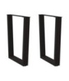Picioare de masă în formă de V, 2 buc., negru, 60 x (72-73,3) cm, oțel - WOODBB2671
