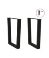 Picioare de masă în formă de V, 2 buc., negru, 60 x (72-73,3) cm, oțel - WOODBB2671