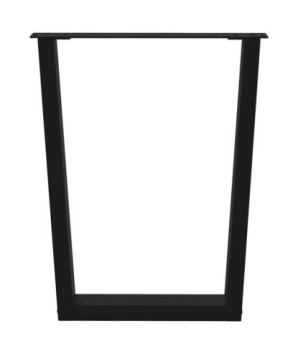 Picioare de masă în formă de V, 2 buc., negru, 60 x (72-73,3) cm, oțel - WOODBB2671