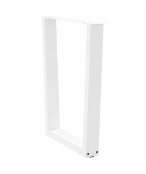 Picioare de masă în formă de V, 2 buc., alb, 60 x (72-73,3) cm, oțel - WOODBB2672