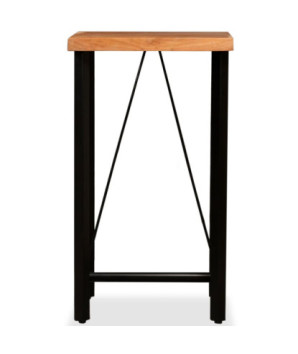Set de bar, 3 piese, lemn masiv de acacia și lemn reciclat, cu aspect industrial - WOODBB283