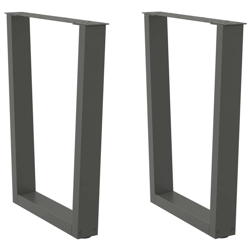 Picioare de masă în formă de V, 2 buc., antracit, 60x(72-73,3) cm, oțel - WOODBB2673 Picioare de masă în formă de V, 2 buc., antracit, 60x(72-73,3) cm, oțel - WOODBB2673