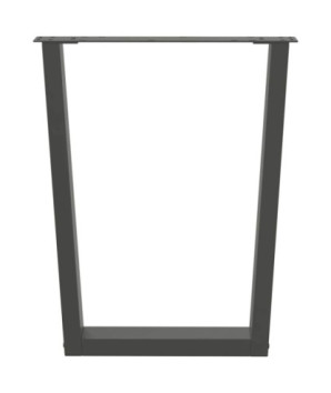 Picioare de masă în formă de V, 2 buc., antracit, 60x(72-73,3) cm, oțel - WOODBB2673