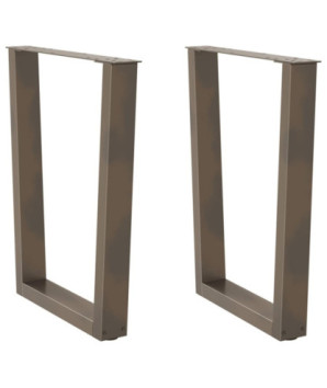 Picioare de masă în formă de V, 2 buc., oțel natural, 60 x (72-73,3) cm - WOODBB2674