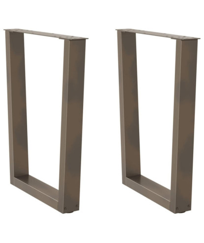 Picioare de masă în formă de V, 2 buc., oțel natural, 60 x (72-73,3) cm - WOODBB2674