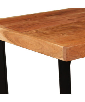 Set de bar, 3 piese, lemn masiv de acacia și lemn reciclat, cu aspect industrial - WOODBB283
