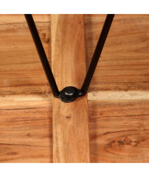 Set de bar, 3 piese, lemn masiv de acacia și lemn reciclat, cu aspect industrial - WOODBB283