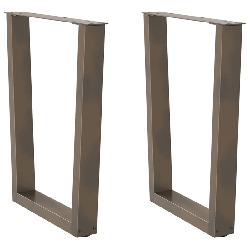 Picioare de masă în formă de V, 2 buc., oțel natural, 70x(72-73,3) cm - WOODBB2676