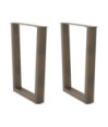 Picioare de masă în formă de V, 2 buc., oțel natural, 70x(72-73,3) cm - WOODBB2676