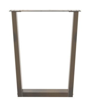 Picioare de masă în formă de V, 2 buc., oțel natural, 70x(72-73,3) cm - WOODBB2676