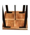 Set de bar, 3 piese, lemn masiv de acacia și lemn reciclat, cu aspect industrial - WOODBB283 Set de bar, 3 piese, lemn masiv de acacia și lemn reciclat, cu aspect industrial - WOODBB283