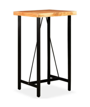 Set de bar, 3 piese, lemn masiv de acacia și lemn reciclat, cu aspect industrial - WOODBB283
