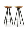 Masă bar cu 2 scaune cu spătar aspect industrial, din lemn masiv reciclat, pătrată, 60 x 60 x 107 cm, handmade Masă bar cu 2 scaune cu spătar aspect industrial, din lemn masiv reciclat, pătrată, 60 x 60 x 107 cm, handmade
