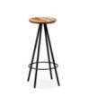 Masă bar cu 2 scaune cu spătar aspect industrial, din lemn masiv reciclat, pătrată, 60 x 60 x 107 cm, handmade Masă bar cu 2 scaune cu spătar aspect industrial, din lemn masiv reciclat, pătrată, 60 x 60 x 107 cm, handmade