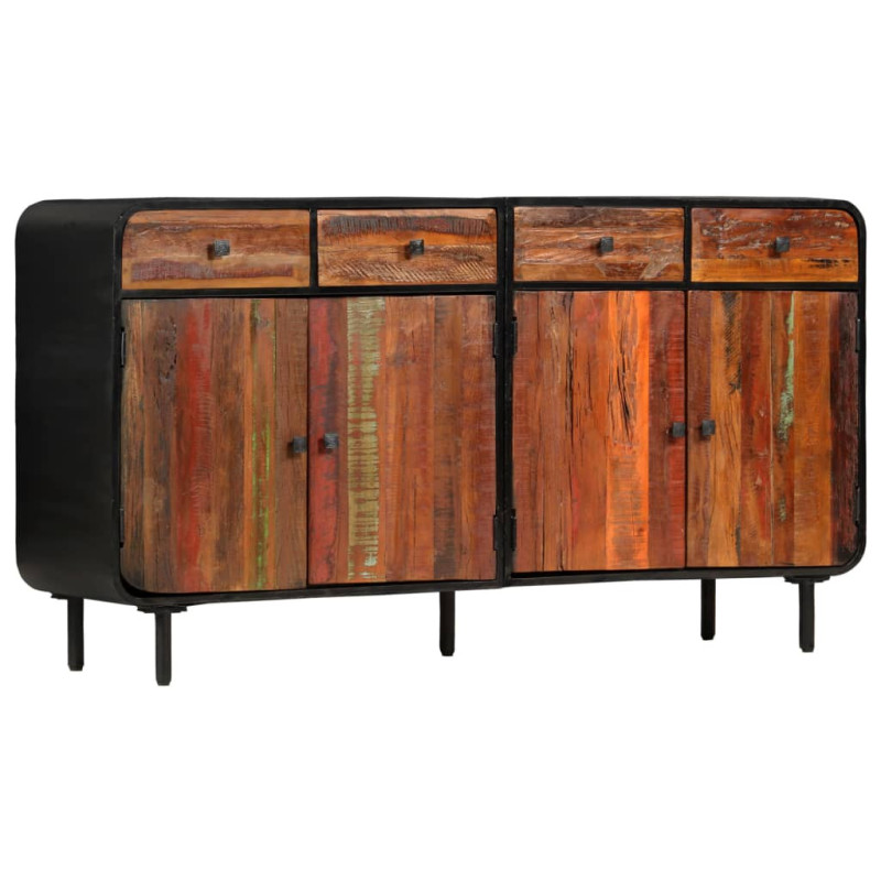 Servantă, 140 x 35 x 76 cm, lemn reciclat, cu aspect antichizat - WOODBB285