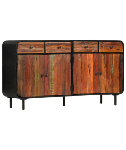 Servantă, 140 x 35 x 76 cm, lemn reciclat, cu aspect antichizat - WOODBB285