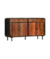 Servantă, 140 x 35 x 76 cm, lemn reciclat, cu aspect antichizat - WOODBB285