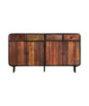 Servantă, 140 x 35 x 76 cm, lemn reciclat, cu aspect antichizat - WOODBB285