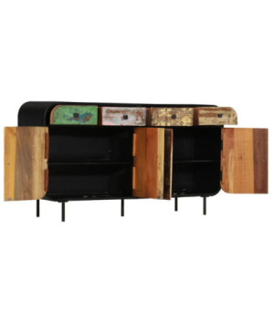 Servantă, 140 x 35 x 76 cm, lemn reciclat, cu aspect antichizat - WOODBB285