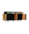 Servantă, 140 x 35 x 76 cm, lemn reciclat, cu aspect antichizat - WOODBB285