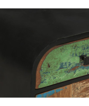 Servantă, 140 x 35 x 76 cm, lemn reciclat, cu aspect antichizat - WOODBB285