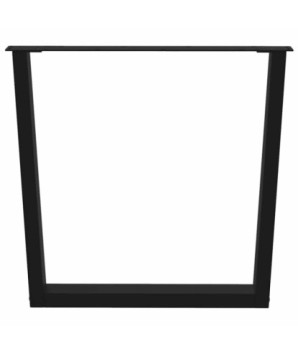 Picioare de masă în formă de V, 2 buc., negru, 80x(72-73,3) cm, oțel - WOODBB2697