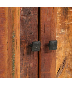Servantă, 140 x 35 x 76 cm, lemn reciclat, cu aspect antichizat - WOODBB285