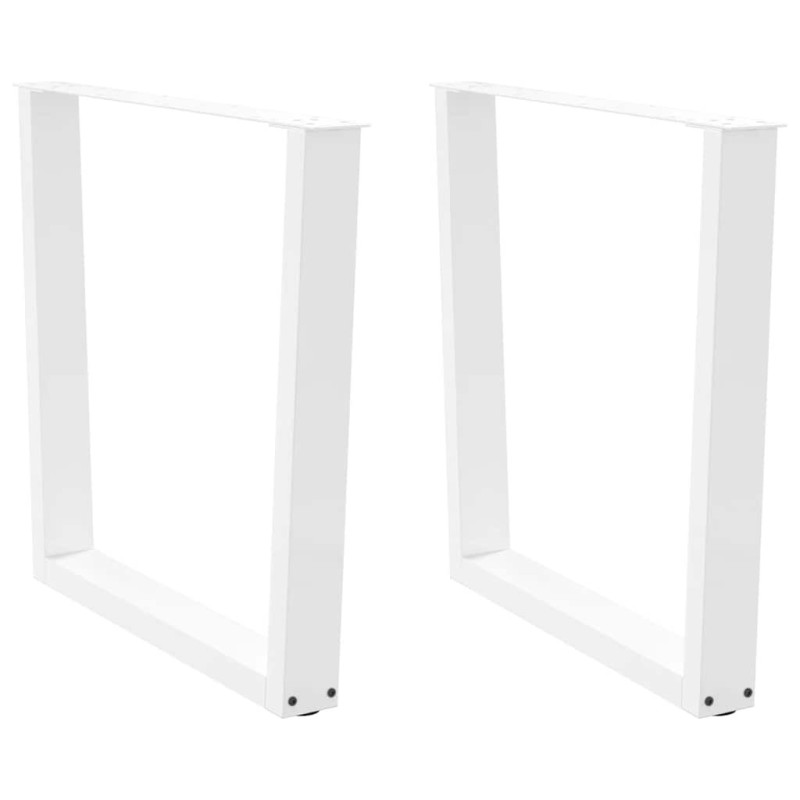 Picioare de masă în formă de V, 2 buc., alb, 80x(72-73,3) cm, oțel - WOODBB2698