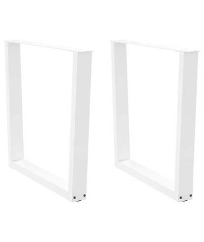 Picioare de masă în formă de V, 2 buc., alb, 80x(72-73,3) cm, oțel - WOODBB2698