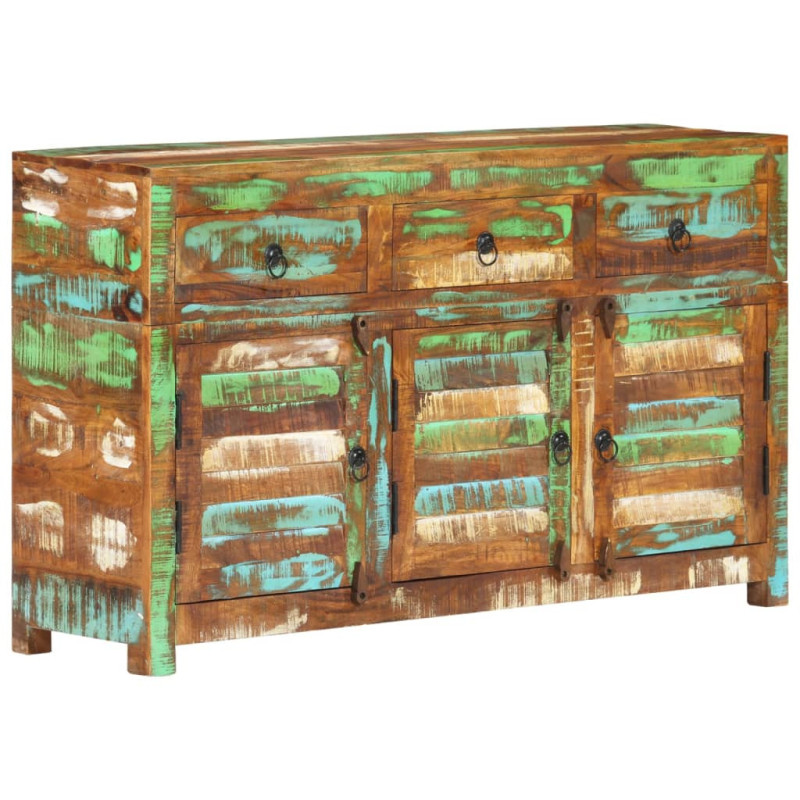 Servantă, 110x30x65 cm, lemn reciclat, cu aspect rustic - WOODBB286