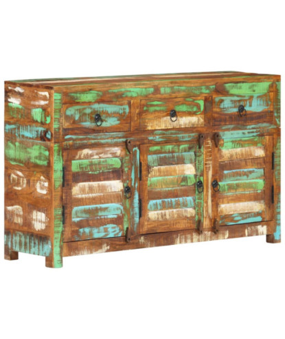 Servantă, 110x30x65 cm, lemn reciclat, cu aspect rustic - WOODBB286