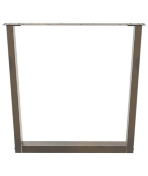 Picioare de masă în formă de V, 2 buc., oțel natural, 80x(72-73,3) cm - WOODBB2699