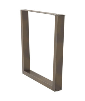 Picioare de masă în formă de V, 2 buc., oțel natural, 80x(72-73,3) cm - WOODBB2699