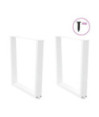 Picioare de masă în formă de V, 2 buc., alb, 90x (72-73,3) cm, oțel - WOODBB2700