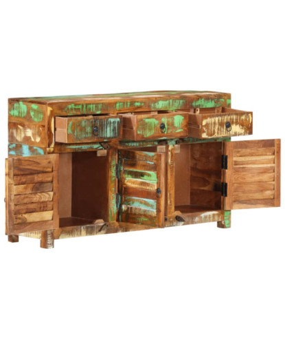 Servantă, 110x30x65 cm, lemn reciclat, cu aspect rustic - WOODBB286